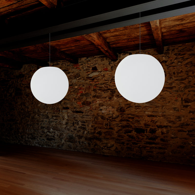 Kuglelys Hængelampe, 30cm RGB Hængende Kugleformet Lampe, Flerfarvet Stemningsbelysning