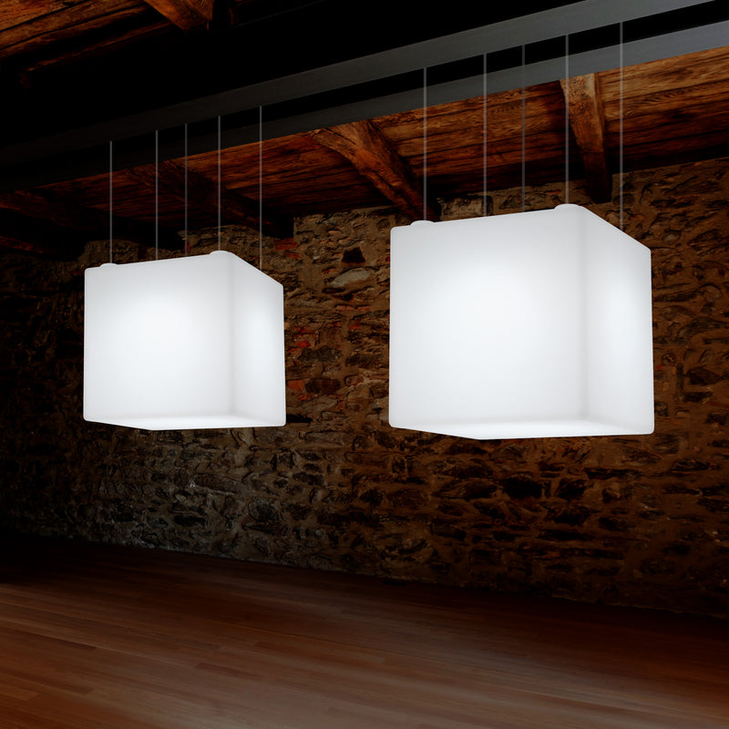 Kasseformet Loftlampe, Stor Moderne RGB Hængelampe, 600 mm, LED Atmosfærisk Lys
