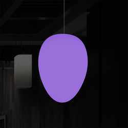 Unik LED Loftlampe, Dekorativ Æggeformet RGB Hængelampe, 37 cm, Stemningsfuldt Lys