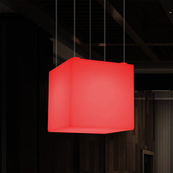Kasseform LED Pendellampe, Moderne Hængelampe, 40cm, E27, Farveændrende