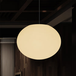 Dekorativ E27 Hængende Loftlampe, Oval 3D Elliptisk LED Hængelampe, Kugleformet 27cm