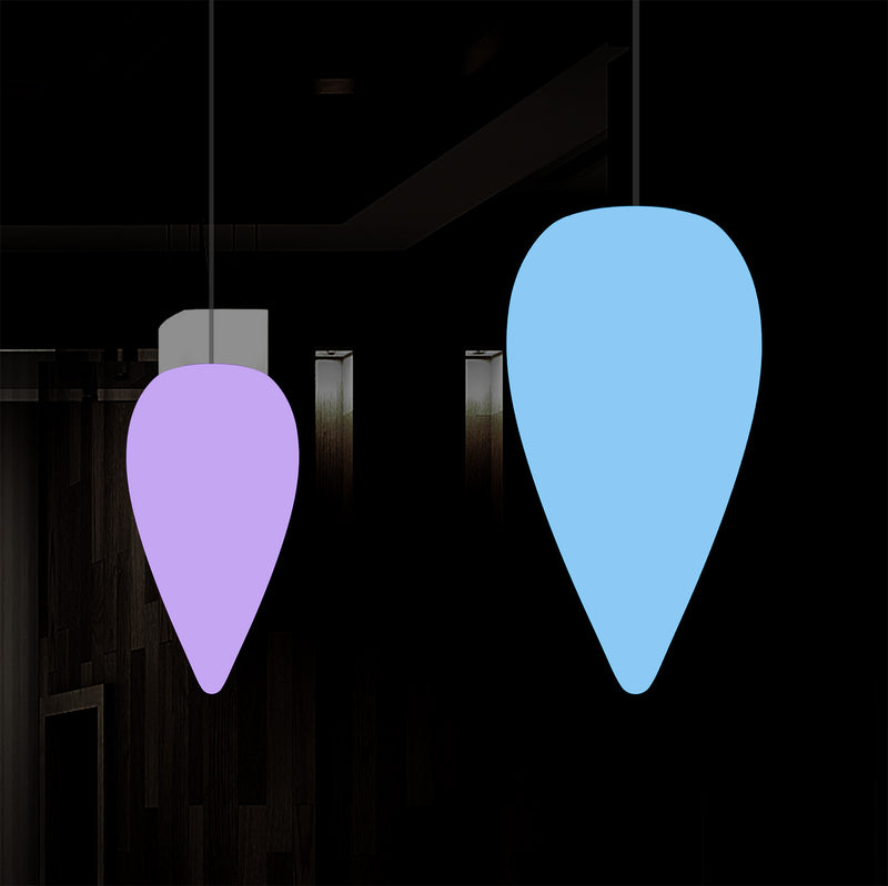 Dråbeformet LED Loftlampe, Flerfarvet LED Istap Loftlampe, 37cm, Stemningsbelysning