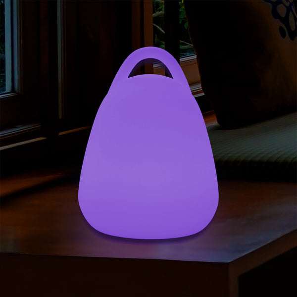 Dæmpbar Flerfarvet LED Lanterne Bordlampe, RGB Stemningsbelysning med Fjernbetjening