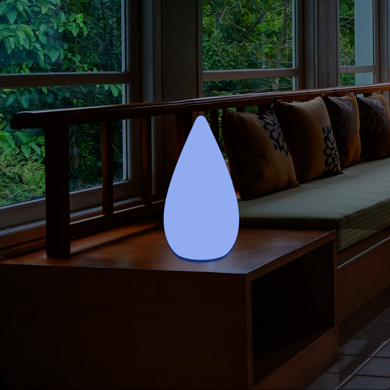 Unik Farveskiftende LED Dråbelampe, Dæmpbar RGB Bord Gulvlampe, 37cm Høj
