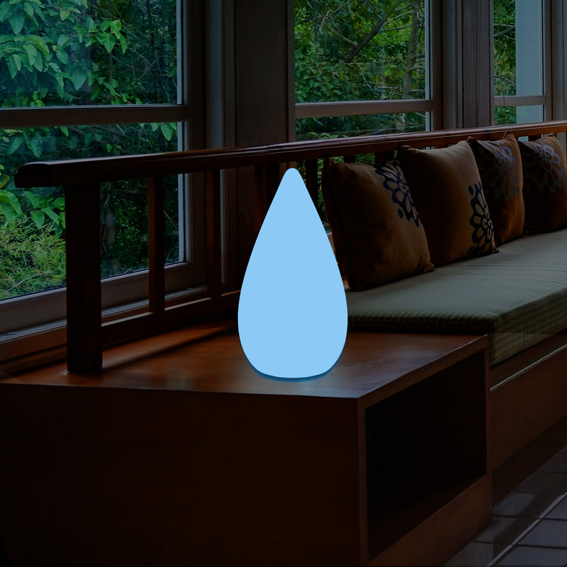 Unik Farveskiftende LED Dråbelampe, Dæmpbar RGB Bord Gulvlampe, 37cm Høj