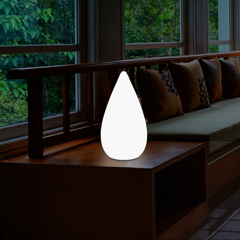 37cm LED dekorativ Bordlampe, Vanddråbe E27 Gulvlampe til Stue, Hvid