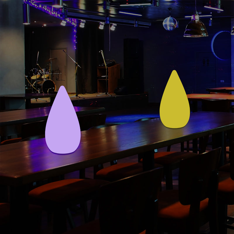 Unik Farveskiftende LED Dråbelampe, Dæmpbar RGB Bord Gulvlampe, 37cm Høj
