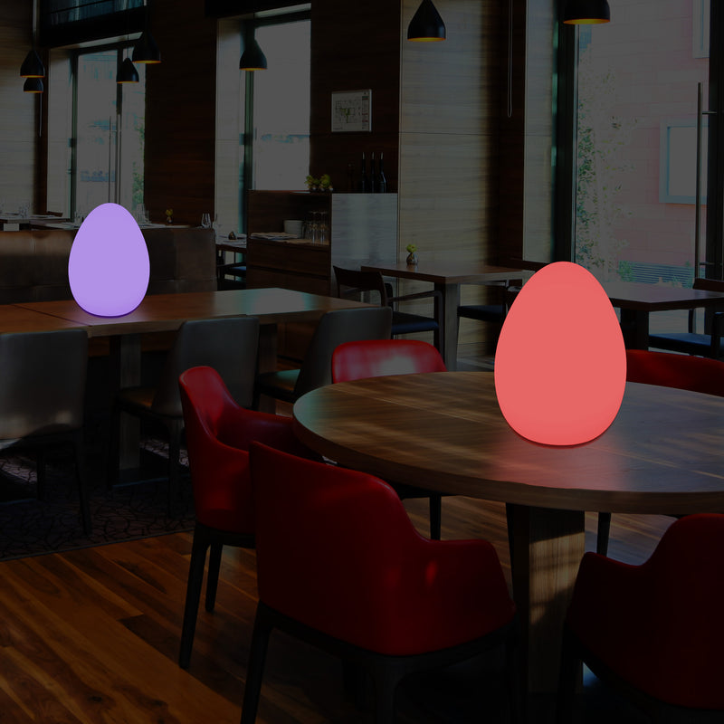 Dæmpbar Flerfarvet RGB LED Bordlampe, 37cm Stemningsbelysning med Fjernbetjening, Stikkontakt