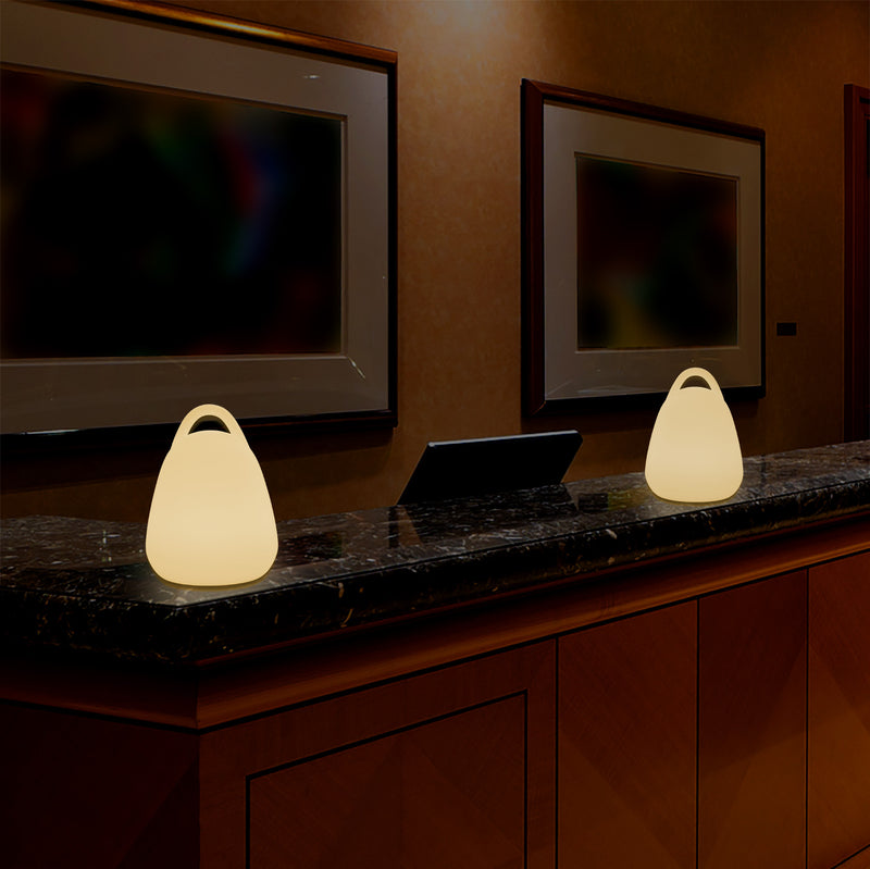 Dekorativ LED Bordlampe Lanterneformet til Soveværelse, Stikkontakt, Varm Hvid E27 Pære