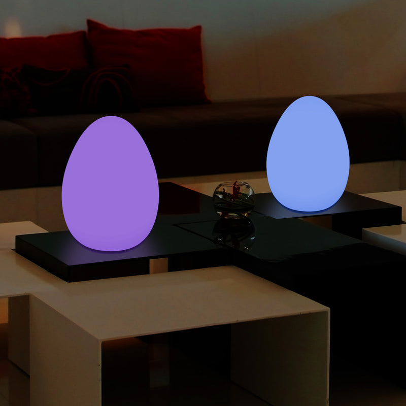 Dæmpbar Flerfarvet RGB LED Bordlampe, 37cm Stemningsbelysning med Fjernbetjening, Stikkontakt
