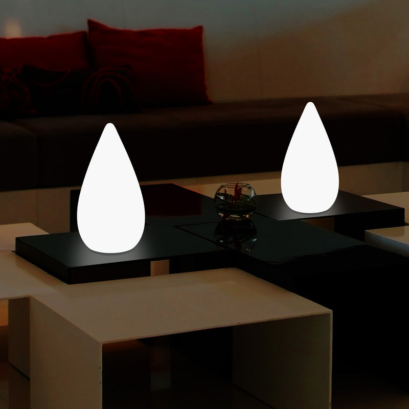 37cm udendørs Dråbeformet LED Have Terrasse Lampe, Designer Lampe Bord Gulv Mange Farver