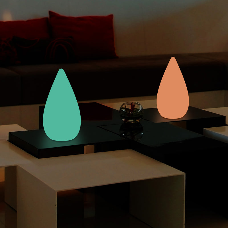 Unik Farveskiftende LED Dråbelampe, Dæmpbar RGB Bord Gulvlampe, 37cm Høj