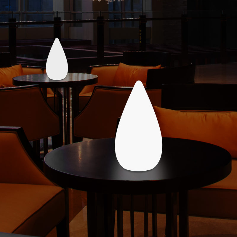 37cm LED dekorativ Bordlampe, Vanddråbe E27 Gulvlampe til Stue, Hvid