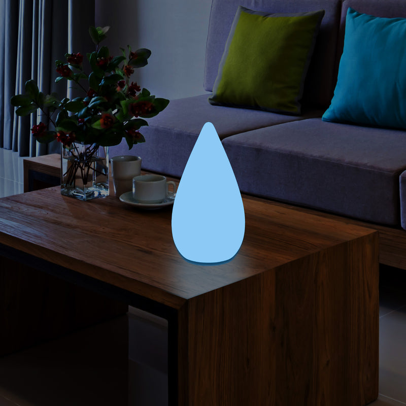 Unik Farveskiftende LED Dråbelampe, Dæmpbar RGB Bord Gulvlampe, 37cm Høj