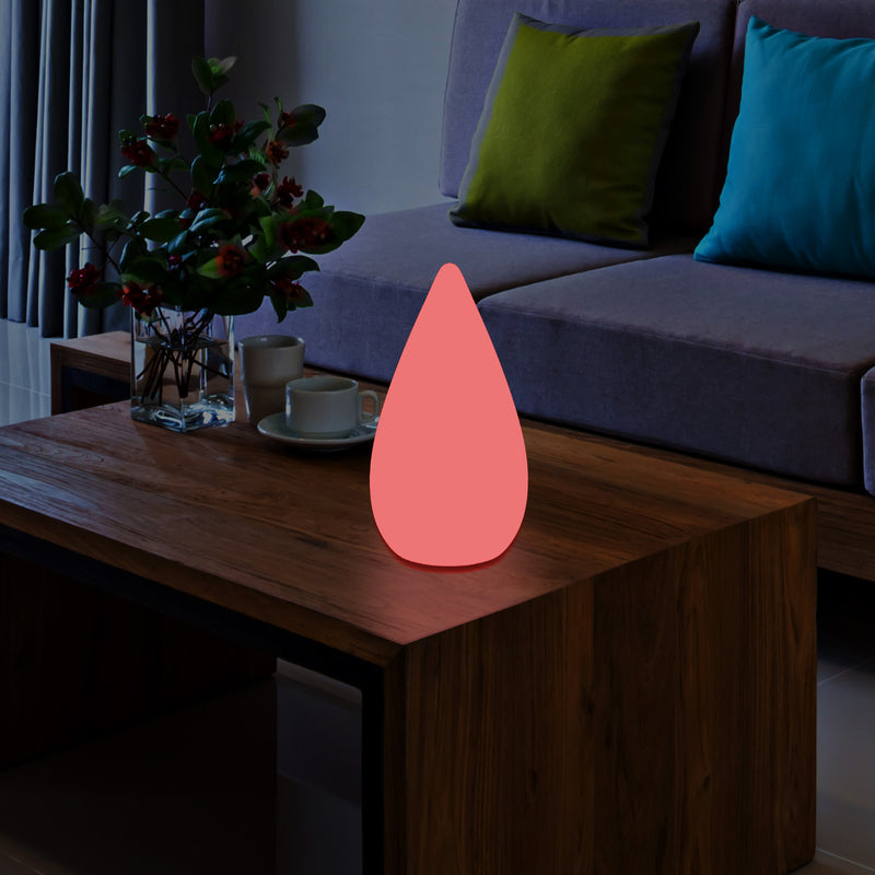 Unik Farveskiftende LED Dråbelampe, Dæmpbar RGB Bord Gulvlampe, 37cm Høj