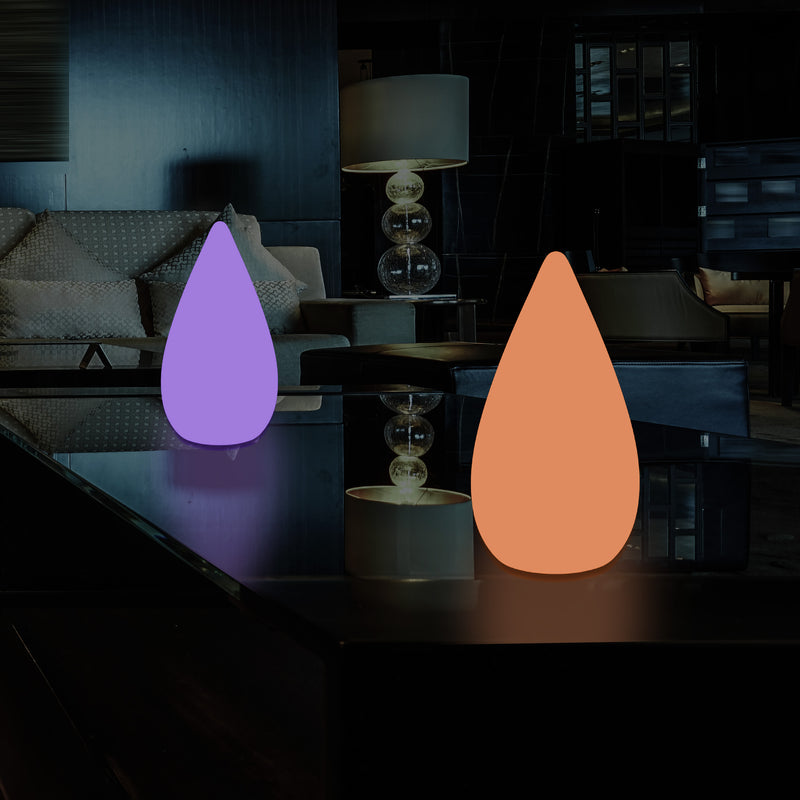Unik Farveskiftende LED Dråbelampe, Dæmpbar RGB Bord Gulvlampe, 37cm Høj