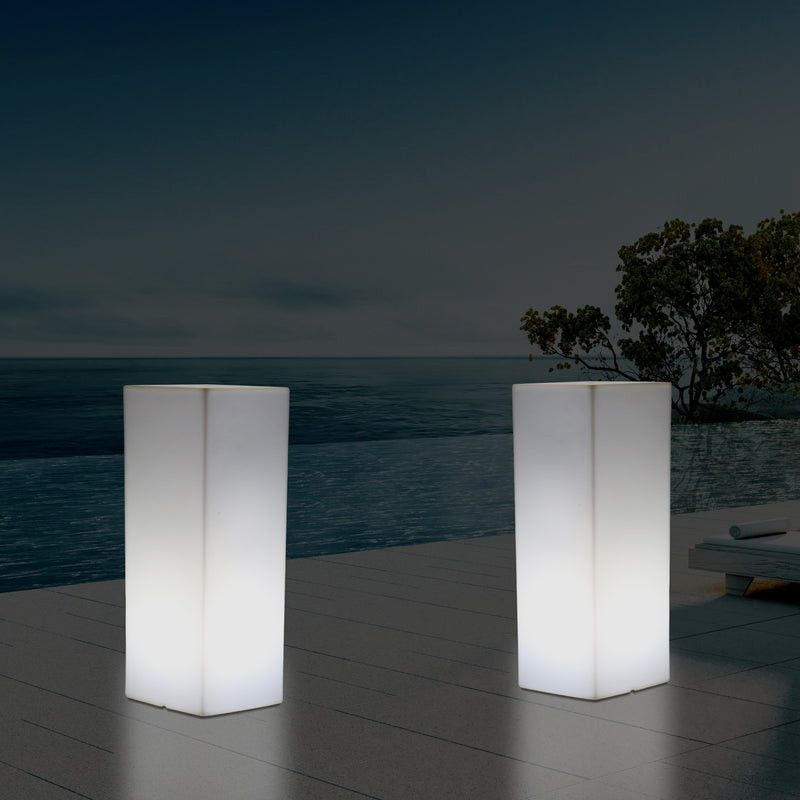 Udendørs Havelampe LED Stående Firkant Gulvlampe, 5V Stikkontakt, 110 x 30cm