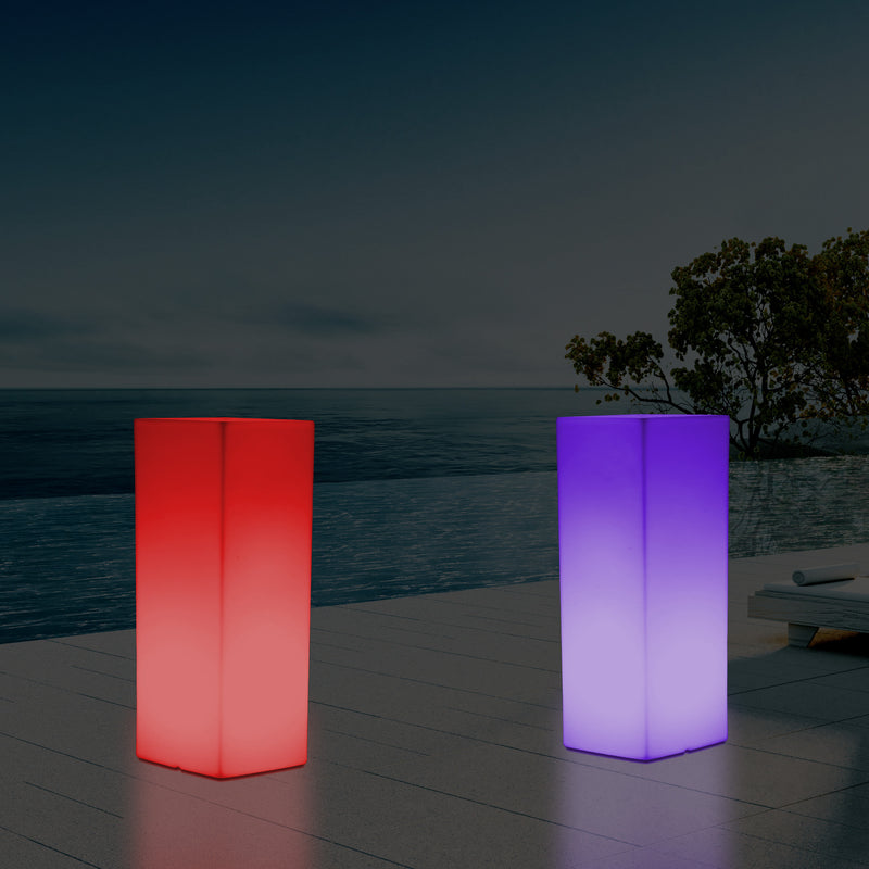 Udendørs Havelampe LED Stående Firkant Gulvlampe, 5V Stikkontakt, 110 x 30cm