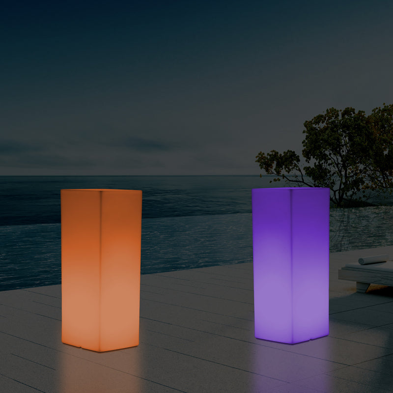 Lysende Stående Søjle Udendørslampe Havebelysning, 80cm Stikkontakt LED Lampe