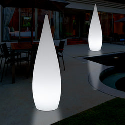 150cm Stor Designer Gulvlampe, 1.5m Trådløs Farveskiftende Dråbeformet Lampe