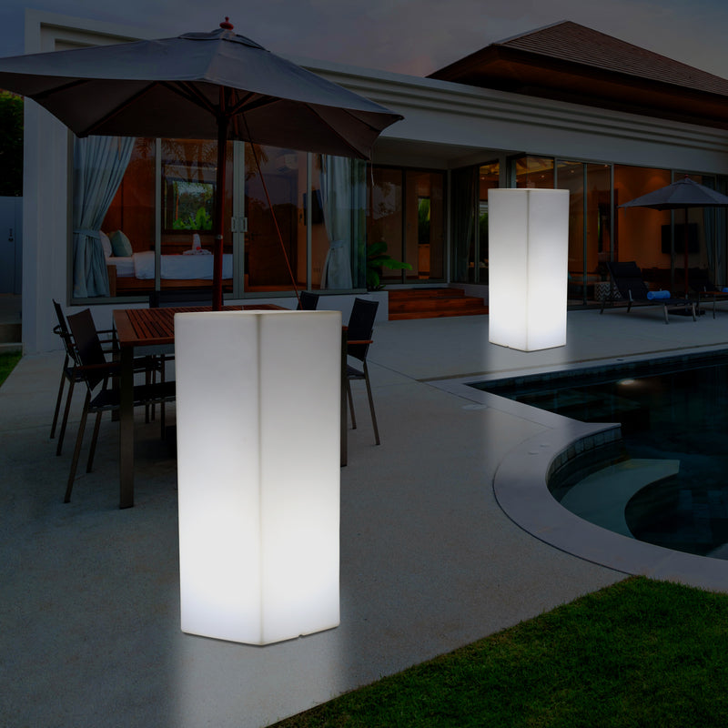 Udendørs Havelampe LED Stående Firkant Gulvlampe, 5V Stikkontakt, 110 x 30cm