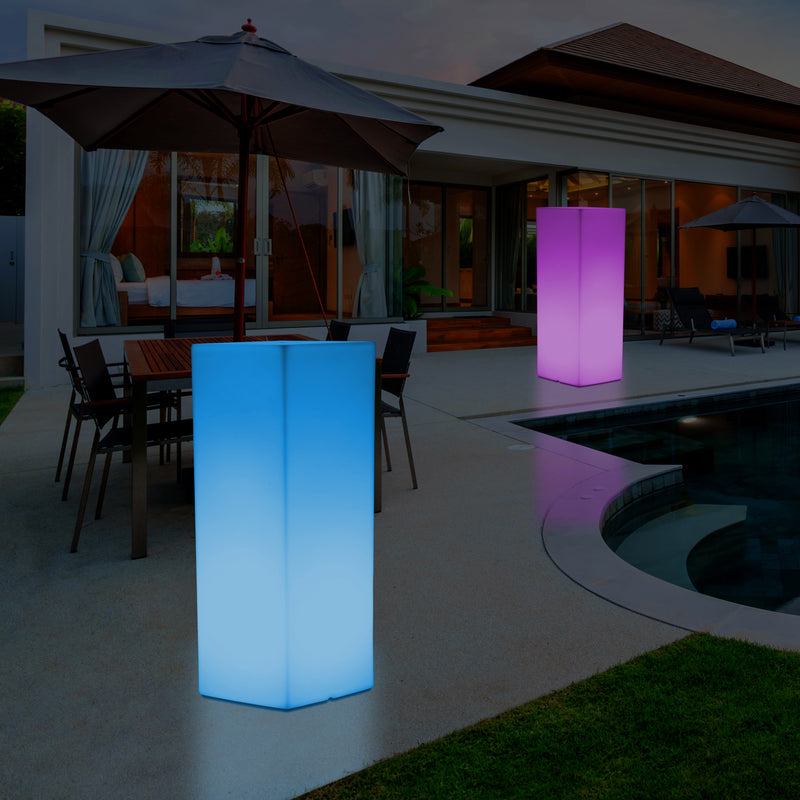 Udendørs Havelampe LED Stående Firkant Gulvlampe, 5V Stikkontakt, 110 x 30cm