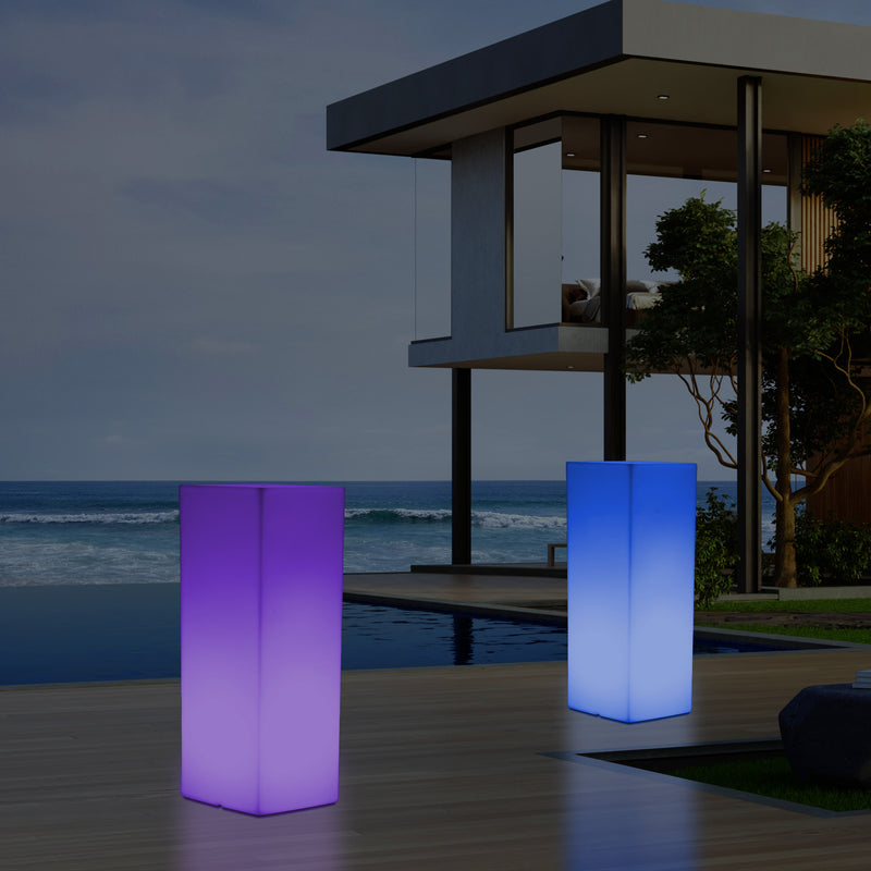 Udendørs Havelampe LED Stående Firkant Gulvlampe, 5V Stikkontakt, 110 x 30cm