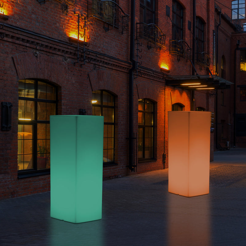 Udendørs Havelampe LED Stående Firkant Gulvlampe, 5V Stikkontakt, 110 x 30cm