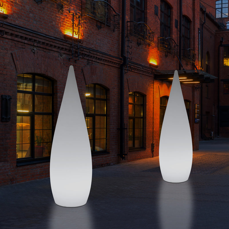 150cm Stor Designer Gulvlampe, 1.5m Trådløs Farveskiftende Dråbeformet Lampe