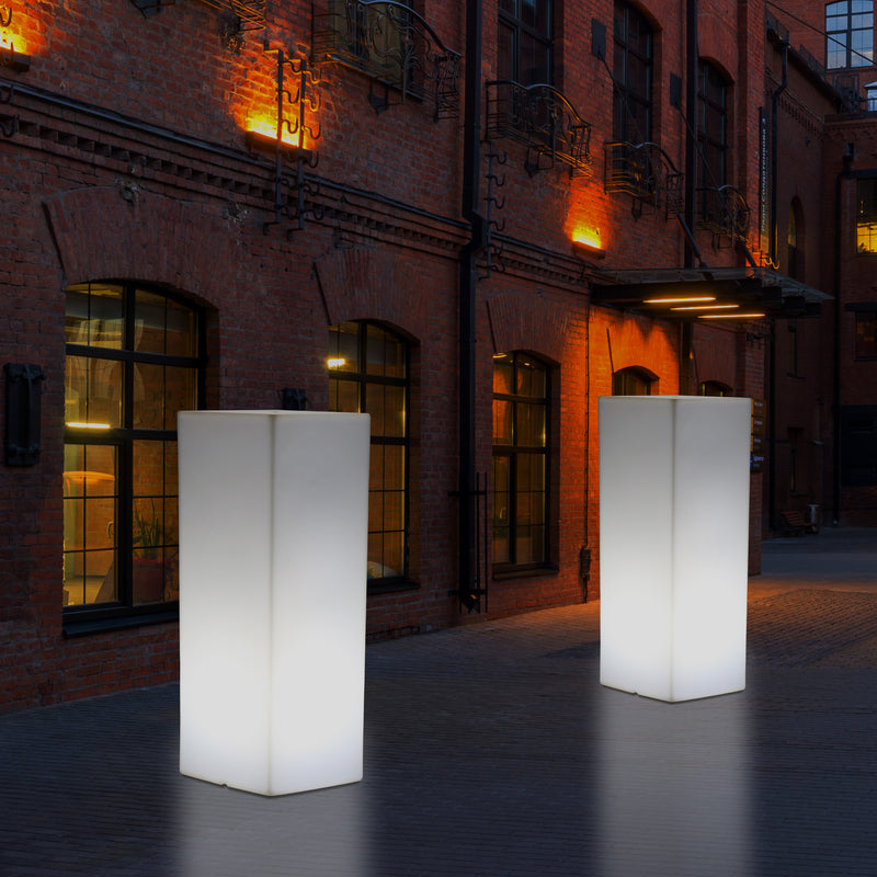 Udendørs Havelampe LED Stående Firkant Gulvlampe, 5V Stikkontakt, 110 x 30cm