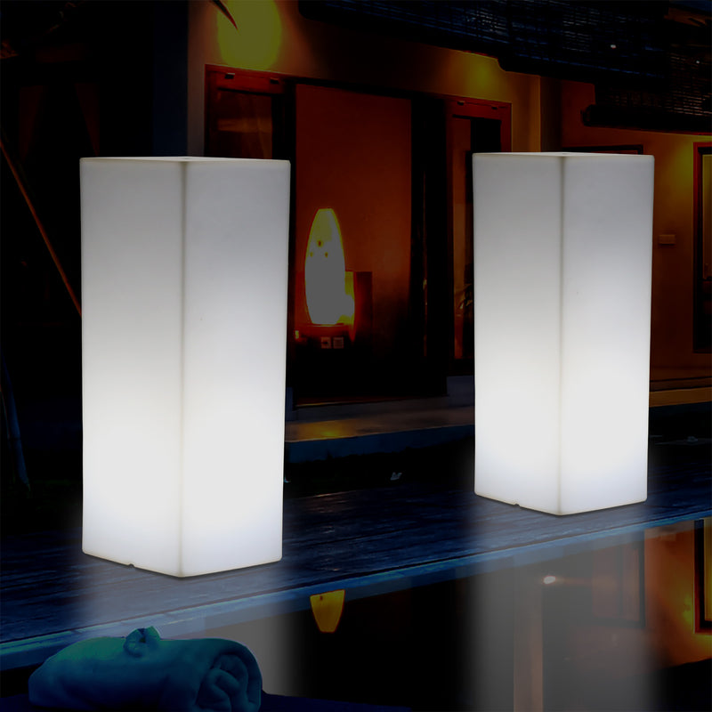 Udendørs Havelampe LED Stående Firkant Gulvlampe, 5V Stikkontakt, 110 x 30cm