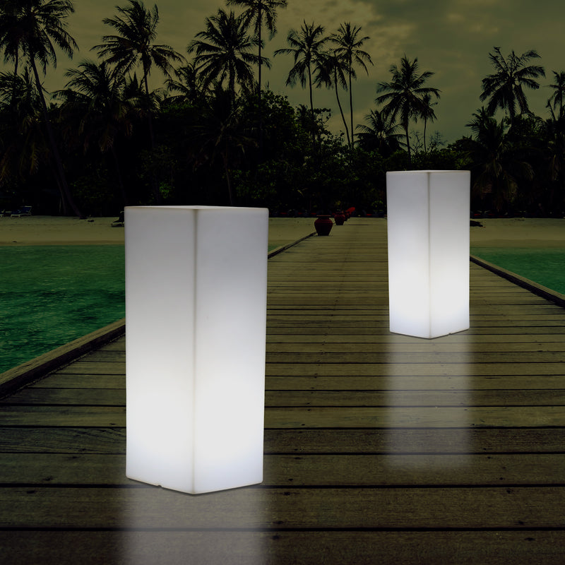 Udendørs Havelampe LED Stående Firkant Gulvlampe, 5V Stikkontakt, 110 x 30cm