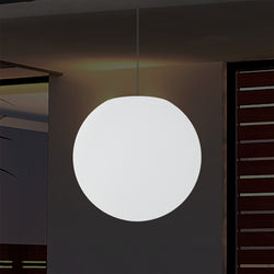Udendørs Hængende Altanlampe, LED Loftlampe til Stikkontakt, 30cm Kugle, Flerfarvet