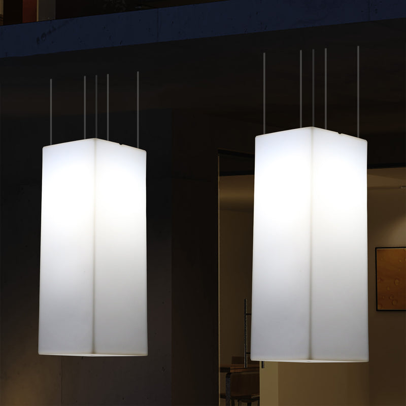 Udendørs Terrassebelysning Loftlampe, 110 x 30cm LED Søjleformet Pendlerlampe, RGB