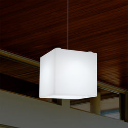 Havebelysning Terrasselampe, 20cm LED Kasseformet Pendlerlampe, RGB, Stikkontakt