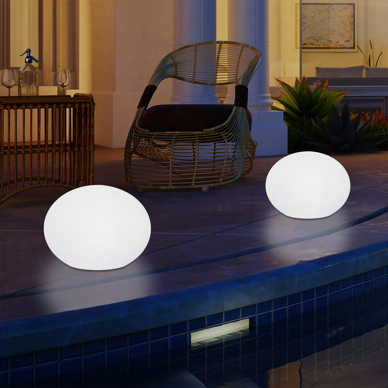 Oval Elliptisk Udendørsbelysning til Have, Terrasse, Altan, Stikkontaktdrevet