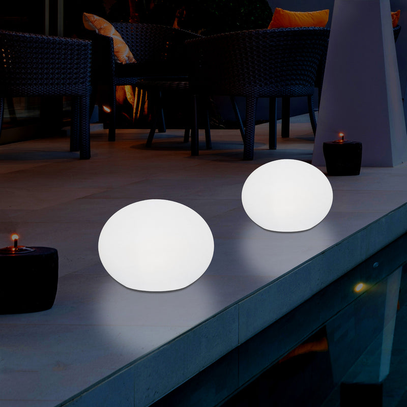 Oval Elliptisk Udendørsbelysning til Have, Terrasse, Altan, Stikkontaktdrevet