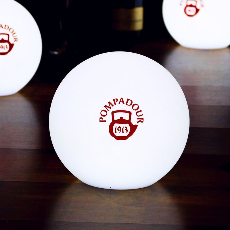 Din Personlige LED Lampe, Annoncering Fritstående Lysskilt med Logo, 40cm Kugle