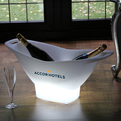 Design Selv Stor LED Isspand, Personlig Champagne Vinkøler Lysskilt med Logo