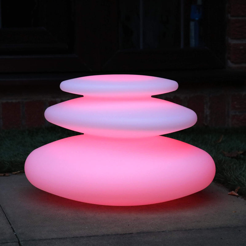 Flot ledningsfri udendørs LED bordlampe, flerfarvet, 28cm