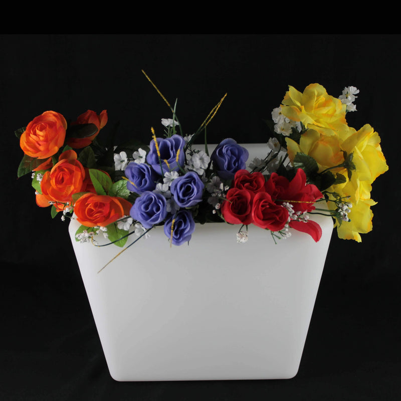 LED Blomstervase, Oplyst Plantepotte, 27cm Genopladelig RGB Bordlampe