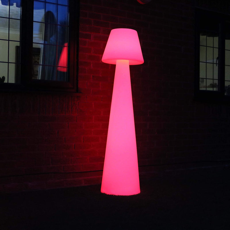 Stor Udendørs Gulvlampe, Ledningsfri Flerfarvet Dekorativ Lampe, 165cm Høj