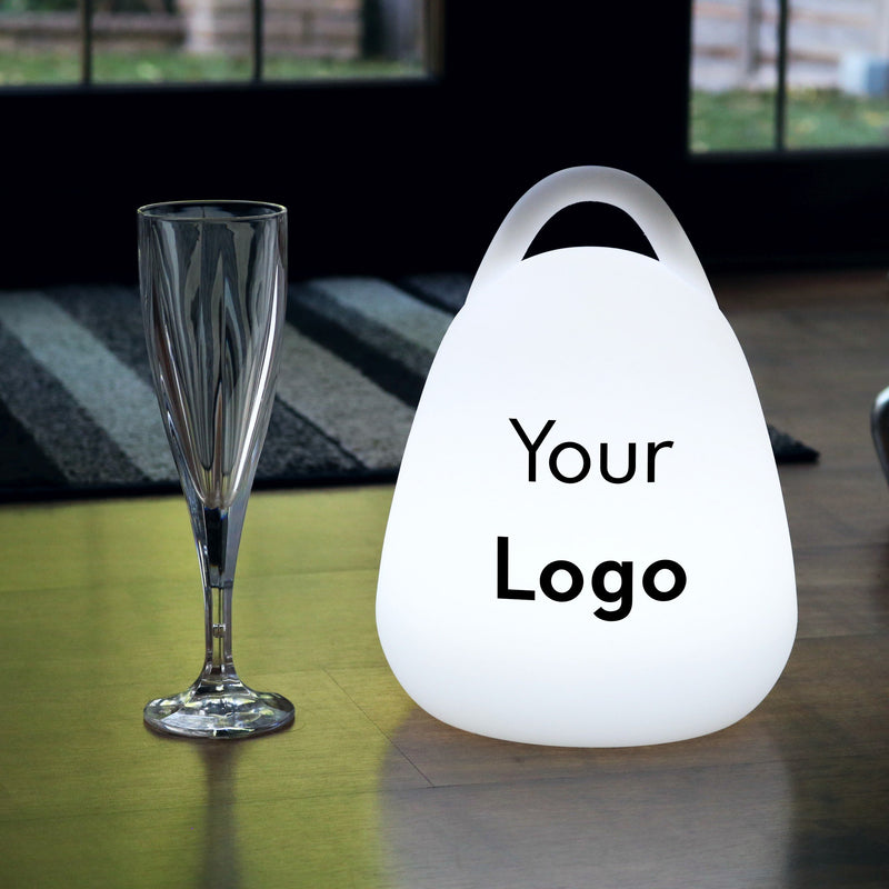 Personaliseret LED Lanterne Lampe med Logo, Reklame Trådløst Bord Lysskilt