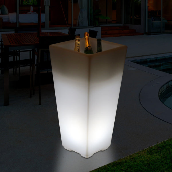 Udendørsbelysning LED Vin Champagnekøler, Stikkontaktdrevet Lysende Isspand, 75cm