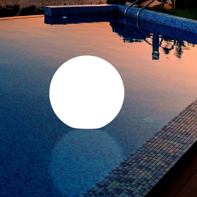 Kæmpe 50cm flydende poolbelysning, udendørs flerfarvet lysende bold